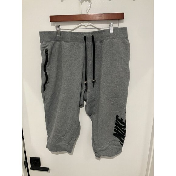 Nike Air Men's Zip Pocket Activewear Capri Pants, Gray, Size XXL - Picture 1 of 4
